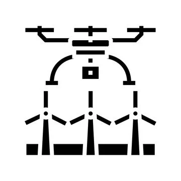 Precision agriculture glyph icon vector illustration Stock Illustration