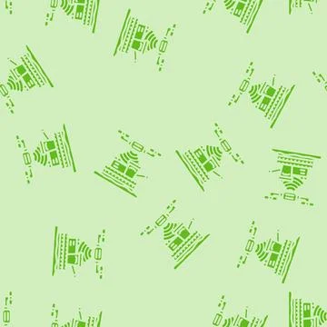 Precision agriculture glyph vector seamless pattern Illustrazione stock