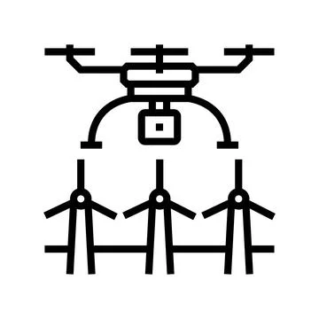 Precision agriculture line icon vector illustration Stock Illustration