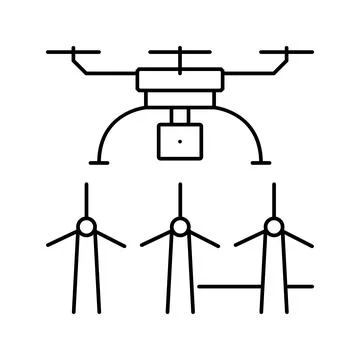 Precision agriculture line icon vector illustration Stock Illustration