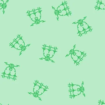 Precision agriculture line seamless pattern Stock Illustration