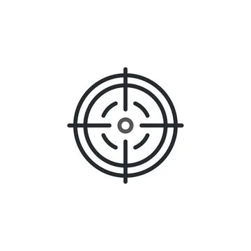 Precision aiming with a target, symbol icon design for focus and accuracy w.. Stock Illustration