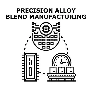Precision alloy blend manufacturing concept vector illustration Stock Illustration