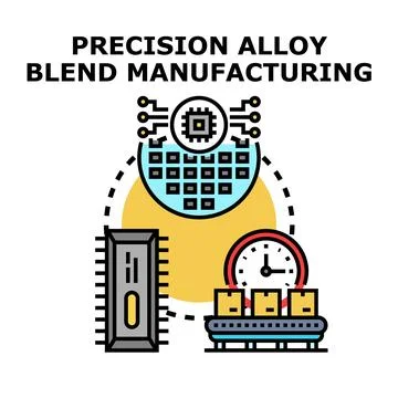 Precision alloy blend manufacturing concept vector illustration Stock Illustration