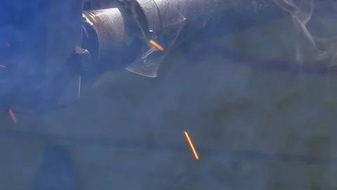 Precision and Power Unite in Slow Motion Argon Welding Magic Stock Footage 341068125
