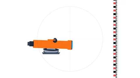 Precision Automatic Optical Dumpy Level Surveying Instrument with Rotating .. Stock Footage 346984083