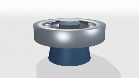 Precision ball bearing rotating in macro closeup Stock Footage 340778678