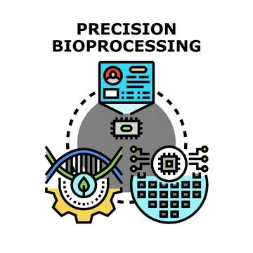 Precision bioprocessing concept vector illustration representing technologi.. Stock Illustration