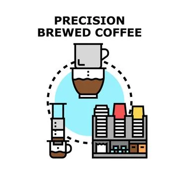 Precision brewed coffee producing perfect hot drinks Stock Illustration