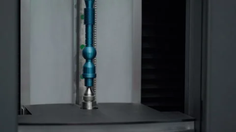 Precision CNC Machine with Green Laser Alignment Stock Footage 313178479