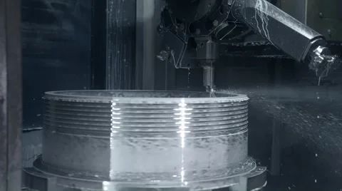 Precision CNC Milling by German Machine Tool 4K Stock Footage 340512486