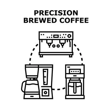 Precision coffee brewing machine equipment concept Illustrazione stock