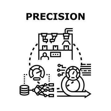 Precision concept illustrating accurate data analysis and quality control Stock Illustration
