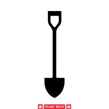 Precision Crafted Shovel Vector Graphic  Ideal for Construction and Outdoor.. Stock Illustration