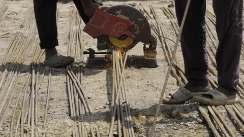 Precision Cutting in Progress - Expert Craftsmanship on Display Stock Footage 314475480
