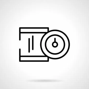 Precision device black line vector icon イラスト素材