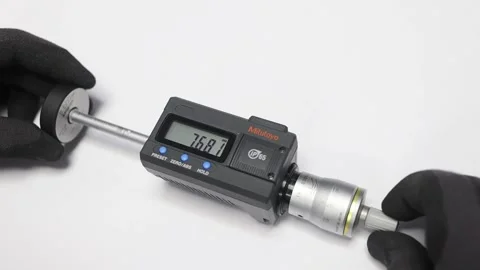 Precision Digital Bore Gauge for Accurate Internal Measurements Stock Footage 294976204