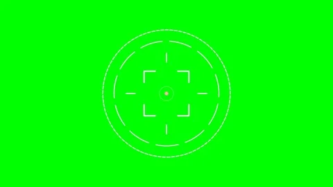 Precision digital target reticle locking onto central point with animated c.. Stock Footage 346612076