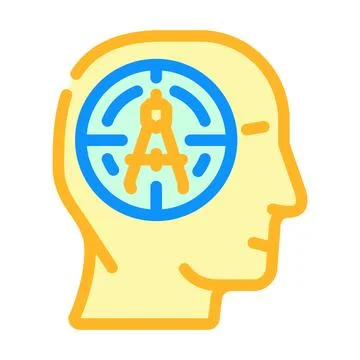 Precision drafting architectural drafter color icon vector illustration Stock Illustration