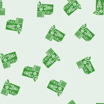Precision drafting architectural drafter glyph seamless pattern Stock Illustration