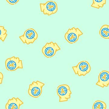 Precision drafting architectural drafter vector seamless pattern Stock Illustration