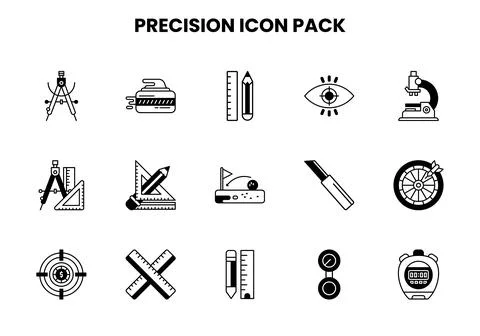 Precision DuoTone Design Icons Pack Stock Illustration
