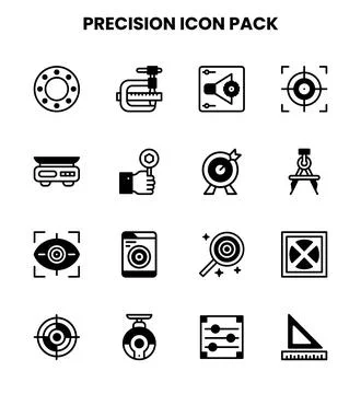 Precision DuoTone Graphics Icons Pack Stock Illustration