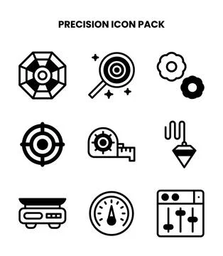 Precision DuoTone Icons Pack Stock Illustration