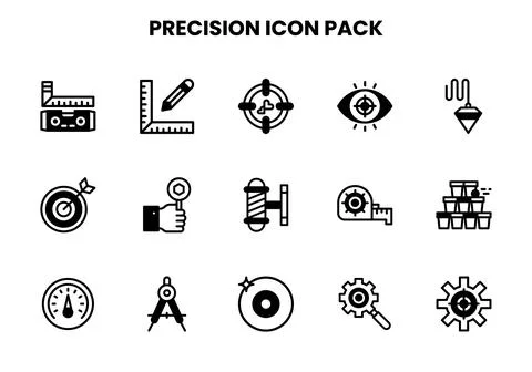 Precision DuoTone UI Icons Pack Stock Illustration