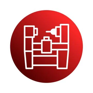 Precision engineering icon showcasing advanced manufacturing technology for.. Stock Illustration