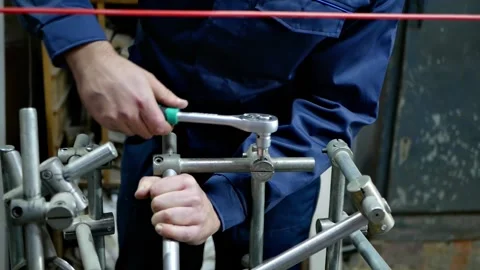 Precision equipment at the factory Stock Footage 220501758