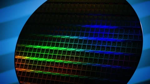 Precision Etched Silicon Crystal 4K Stock Footage 340497993