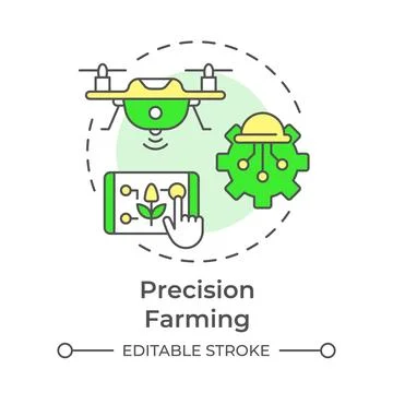 Precision farming multi color concept icon Stock Illustration