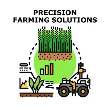 Precision farming solutions using agronomy robotics technology Stock Illustration