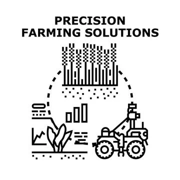 Precision farming solutions using agronomy robotics technology Stock Illustration