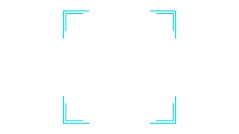 Precision Focus Frame Overlay, Professional Camera UI Interface Border 스톡 일러스트