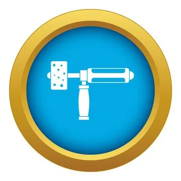 Precision grinding machine icon blue isolated Stock Illustration