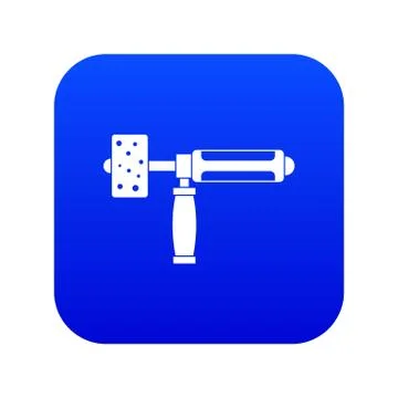 Precision grinding machine icon digital blue Stock Illustration