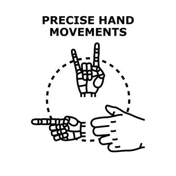 Precision hand movements in bionic robotic future technology 스톡 일러스트