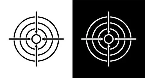 Precision icon collection for web, ui, mobile apps. Precision sign symbol. Stock Illustration