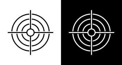 Precision icon collection for web, ui, mobile apps. Precision sign symbol. Stock Illustration