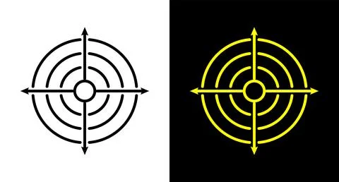 Precision icon collection for web, ui, mobile apps. Precision sign symbol. Stock Illustration