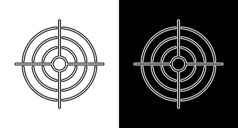 Precision icon collection for web, ui, mobile apps. Precision sign symbol. Stock Illustration