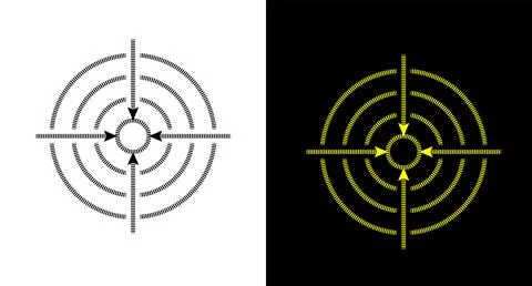 Precision icon collection for web, ui, mobile apps. Precision sign symbol. Stock Illustration