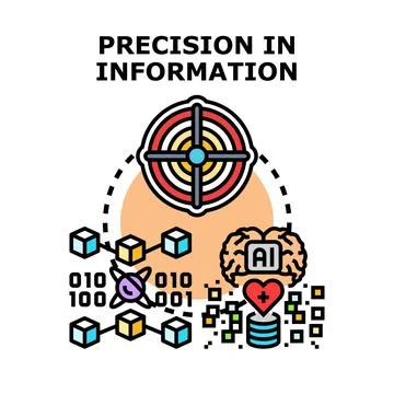 Precision in information with artificial intelligence processing data 库存插图
