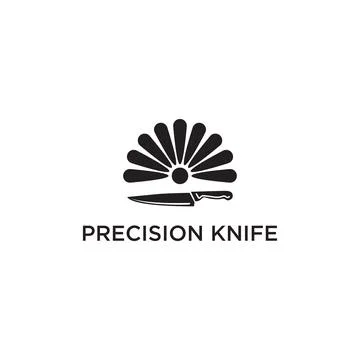 Precision Knife Logo template, Restaurant logo idea Stock Illustration