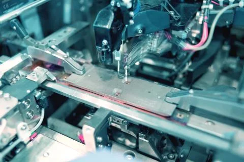 Precision laser circuit board processing Stock Photos