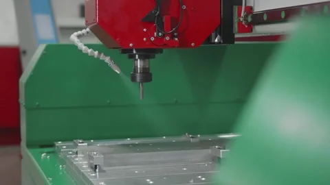 A Precision Lathe Cutting Plastic Parts with Machine Efficiency and Accuracy Stock Footage 254975737