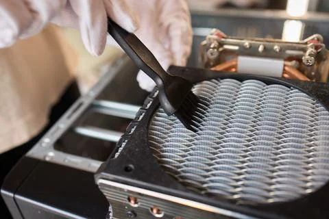 The Precision Maintenance of Computer Components Should Be Done with Proper Care Stock Photos