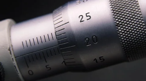 Precision measuring instrument. Dolly shot. Close up Stock Footage 45303287